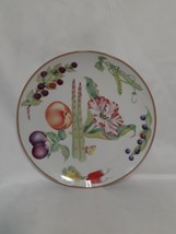 Julie Wear Summerlea Porcelain Dinner Plate, 9.25&quot;, Aspragus, Plum Fruit... - $77.70
