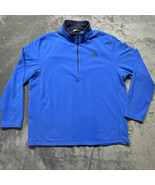 Men&#39;s The North Face Fleece 1/4 Zip Pullover Jacket Shirt Size XL Blue - $57.43 CAD