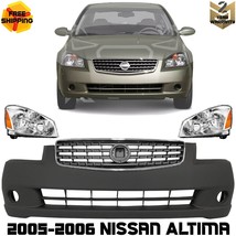 Front Bumper Cover &amp; Grille Assembly For 2005-2006 Nissan Altima - £268.43 GBP