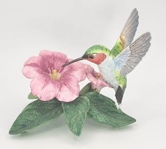 Vtg 1998 Lenox Garden Birds Figurine Ruby-Throated Hummingbird Porcelain U252 - $39.99