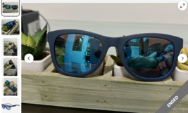 Lacoste Unisex Sunglasses Polycarbonate Lens Matte Blue Square Frame L78... - $91.71 CAD