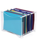 MaxGear Hanging File Organizer, Acrylic File Folder Organizer with Built... - £43.10 GBP
