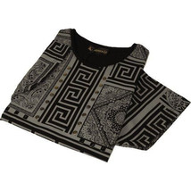Men LAVERITA European Fashion Crew Shirt Studs Medusa 12120 Black Gray image 2