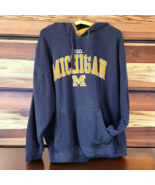 OVB Michigan Wolverines Men&#39;s XL Blue Yellow Pullover Hoodie Sweatshirt ... - £23.32 GBP