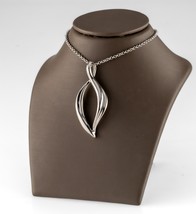 Nambe Sterling Silver Open Modernist Pendant w/ 20&quot; Silver Chain - $163.35