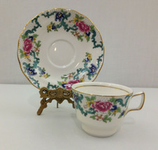 Royal Doulton  Booths Floradors 1981 TC 1127 Cup And Saucer Set Gold Trimmed - £11.74 GBP