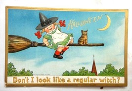 antique HALLOWEEN EMBOSSED POSTCARD rapheal tuck The Hallowe&#39;en #181 VGC - £27.20 GBP