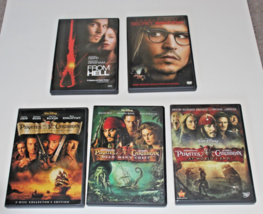 Lot of 5  Johnny Depp DVD&#39;s , Pirates of the Caribbean, Secret Window, From Hell - £12.87 GBP