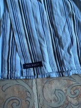 Ted Baker london button shirt blue Textured striped Men size 5 - £38.15 GBP