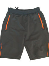 NBN Gear Athletic Drawstring Shorts Men&#39;s Med Black Gym Cotton Blend Zip Pockets - £8.17 GBP