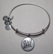 Alex and Ani MILWAUKEE BREWERS CAP LOGO Silver Finish New Charm Bangle B... - $88.11