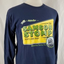 Vintage Milwaukee County Zoo Samson Stomp Run Walk T-Shirt Large Blue Y2K - $17.99