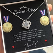 To My Beloved Mom, Love Knot Necklace, You deserve a Gold Medal - £39.52 GBP