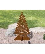 42in Tall Holiday Decoration Christmas Tree Rust Metal Yard Art Lawn Scu... - $5,210.10 MXN