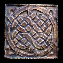 Celtic Knot Irish Decorative Tile Kitchen Backsplash in Dark Bronze finish - $9.89