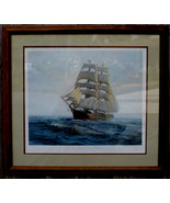 Charles Vickery print framed signed numbered The Square Rigger Harriet M... - $328.08 CAD