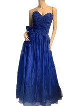 Carmen Marc Valvo Sweetheart strapless neckline Dress Sz 6 Royal Blue - £97.60 GBP