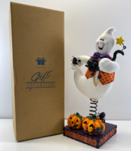 Avon Gift Collection Halloween Standee 9” Ghost Cat Spiders Magnetic 2 Pc NEW - £21.35 GBP