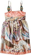 The Collection by Sarasara Girl Spaghetti Beaded Strap Tie Back Silk Dre... - $49.49