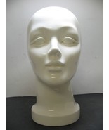 Vintage Ceramic Woman Figure Bust Statue 12&quot; Tall Hollow Wig Holder USED - $49.99
