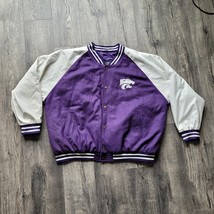 Kansas State Wool and Faux Leather Letterman Jacket Size XXXL Steve And Barry&#39;s - £61.94 GBP