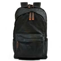 New Designer Waterproof oil wax Canvas Daypacks Unisex men Vintage Backpacks wom - £62.72 GBP