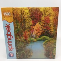 Springbok 1500 Pc. Puzzle Autumn Reflection 28.75&quot; x 36&quot; Plastic has a F... - £13.89 GBP