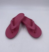 Crocs Iconic Comfort Flip Flops Women’s Size 5 Flat Thong  Pink - £8.88 GBP