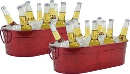 LK Likefair Ice Bucket Galvanized Tub, 2 Pcs 5 Gallon Oval Beverage Tub ... - $786.74 MXN