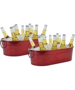 LK Likefair Ice Bucket Galvanized Tub, 2 Pcs 5 Gallon Oval Beverage Tub ... - $42.75