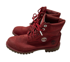 Timberland 6-Inch Waterproof Field Boot Red Nubuck Mens Boots Size 10 Pr... - $85.50