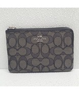 Coach Corner Zip Wristlet Wallet Black Smoke Silver F58033 - Read - $362.27 MXN