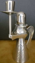 BEAUTIFUL PEWTER STEEL ANGEL CANDLEHOLDER BY PURA INDONESIA HEAVY - £4.70 GBP