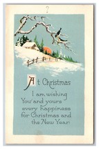 Christmas Wish Winter Landscape Poem UNP Gibson Lines DB Postcard Y9 - £3.13 GBP