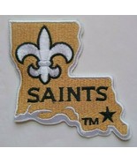 New Orleans Saints Louisiana Embroidered PATCH~3 1/8&quot; x 3&quot;~Iron Sew On~NFL - $89.27 MXN
