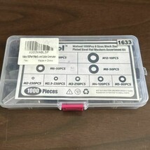 Waltool 1000 Pcs Flat Washer Assortment Kit Black Zinc Plated Alloy Stee... - £15.00 GBP