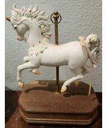 Musical Carousel Unicorn Music Box, Plays &quot;Unknown?&quot; Porcelain/Ceramic - $13.66