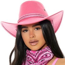 Faux Suede Cowboy Hat Chin Strap Rope Western Cowgirl Costume 4 COLORS 990600 - £19.41 GBP