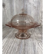 Pink 2PC Footed Covered Candy Dish-Recollection by Indiana Glass - £25.31 GBP