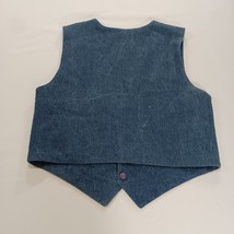 Katch Me San Francisco Women's Blue Cotton Floral Denim Reversible Vest Size L image 14