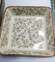 Temptations Presentable Ovenware Green Floral Lace Set By Tara - £31.85 GBP