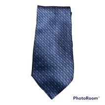 Zylos Platinum George Machado Mens Blue Cube Silk Neck Tie Necktie - £3.91 GBP