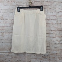 Vintage Tracy Evans Limited Womans Skirt Size 9 Ivory Short Above the Knee Pocke - $5.89