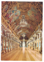 Vtg Postcard-Germany-Royal Castle-Gallery of Mirrors-Interior-4x6 Chrome... - £4.61 GBP