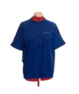 Giessegi XL Cycling Jersey Italian Blue 1/2 Zipper Bike 3 Back Pocket  - $21.29