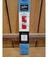 Vintage Talon ZEPHyR Nylon Coil 14&quot; Red Zipper NOS Style 20-1 Dress or N... - $14.97