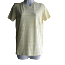 Everlane Womens Medium Pullover Tee Shirt Top Yellow Stripe Short Sleeve... - $23.36