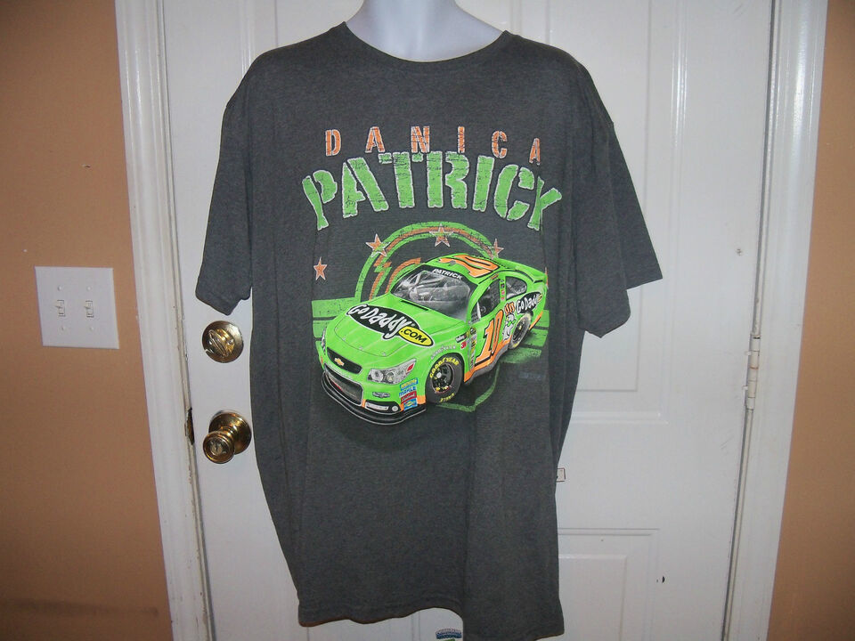Nascar Danica Patrick #10 Go Daddy Gray T-shirt Size 2XL NEW - $23.00