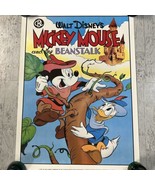 Vtg 1986 Walt Disney Mickey Mouse &amp; the Beanstalk Poster Donald Duck Car... - €14,72 EUR