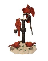 VTG Cardinals in Snow on Old Fashioned Water Pump 6&quot; Figurine Christmas ... - £21.66 GBP